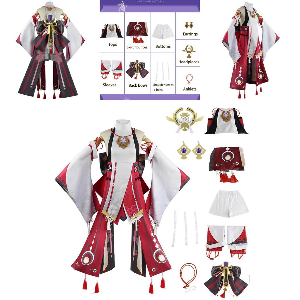 Yae Miko Guuji Yae Cosplay Costume Uniform Outfits For Halloween