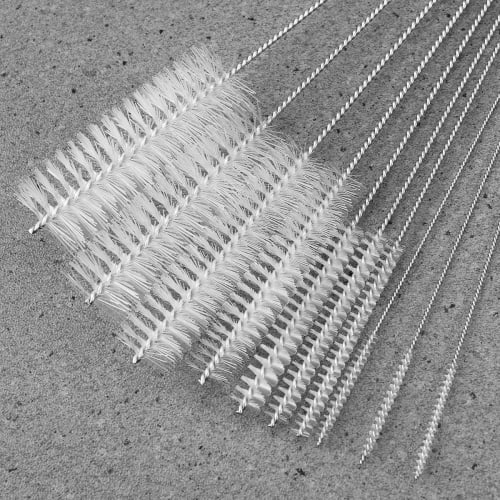 OUNONA Straw Brush, Cleaning Brush for Tubes, Ultra-Fine, for Spouts, 20cm, Set of 10 Different Diameters