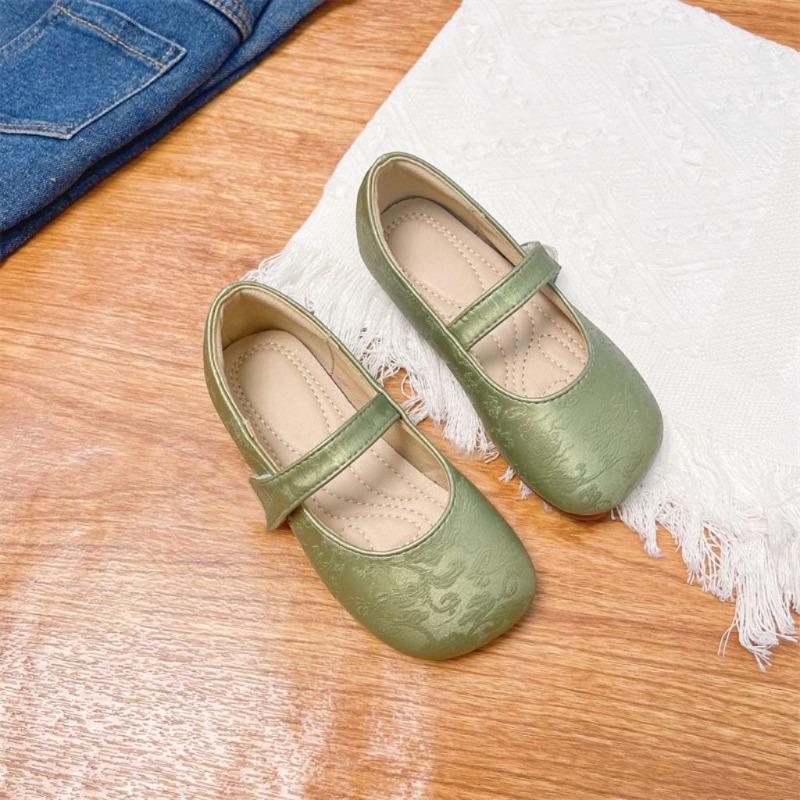 Children's Hanfu Embroidered Shoes New Girls Baby Soft-soled Shoes Little Girl Spring and Autumn Princess Leather Shoes Single Shoes