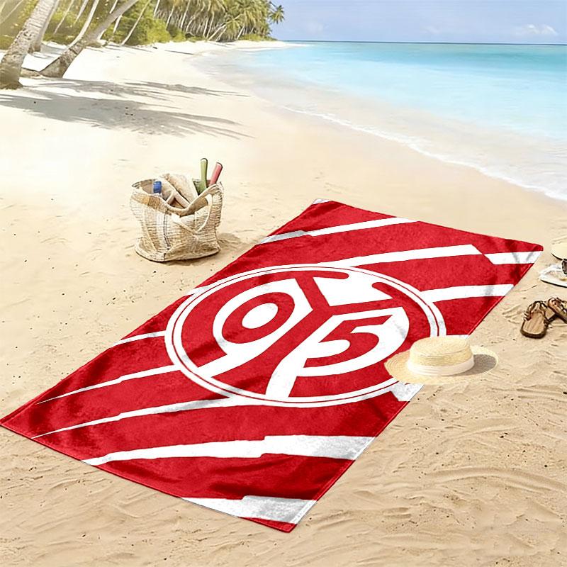 Mainz Passion Print Beach Towel, Large Soft Quick Dry Towel for Beach Camping Swimming