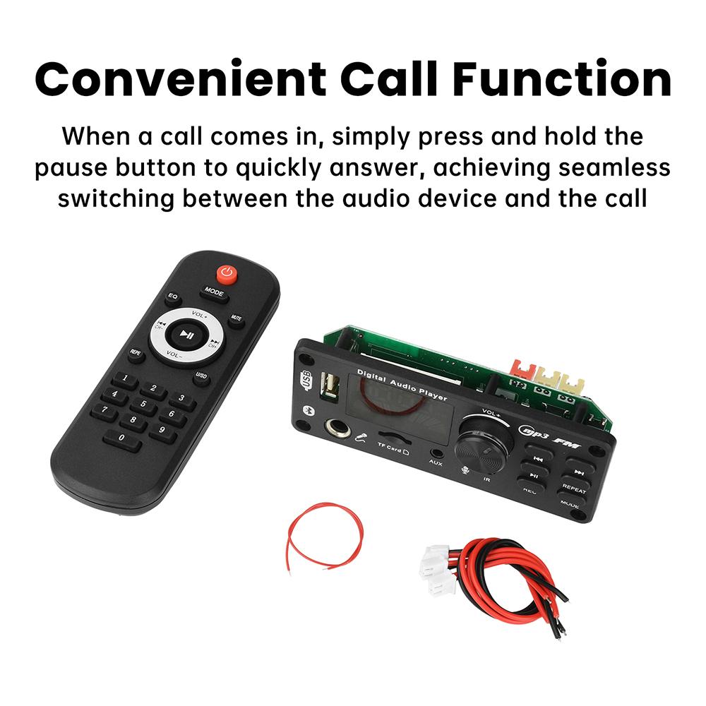 50W Verstärker Bluetooth 5.0 DIY MP3 WAV Decoder Platine Mikrofon Aufnahme Anruf Motherboard 2 * 50W 87,5-107,5MHz