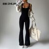 Yoga Jumpsuit Women Sexy Butt Lifting Flared Pants Sleeveless Fitness Bodysuit Gym Workout Activewear