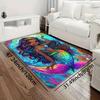 Cartoon Mermaid Print Mat Set, 8mm Thick Non-Slip Machine Washable Rug for Bathroom Kitchen Living Room Bedroom Indoor Decor