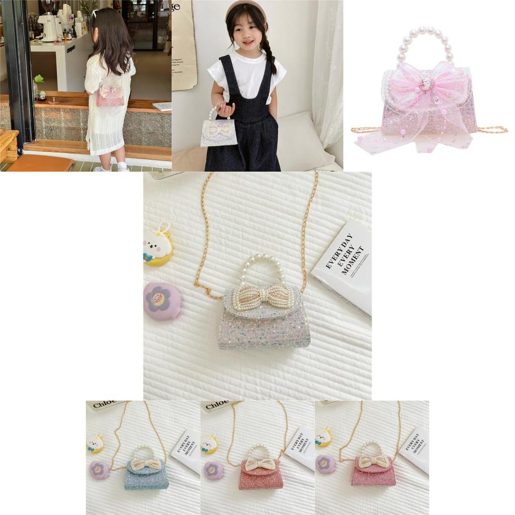 Fashionable Mini Children's Handbag Stylish Princess Bowknot Crossbody Bag For Girls