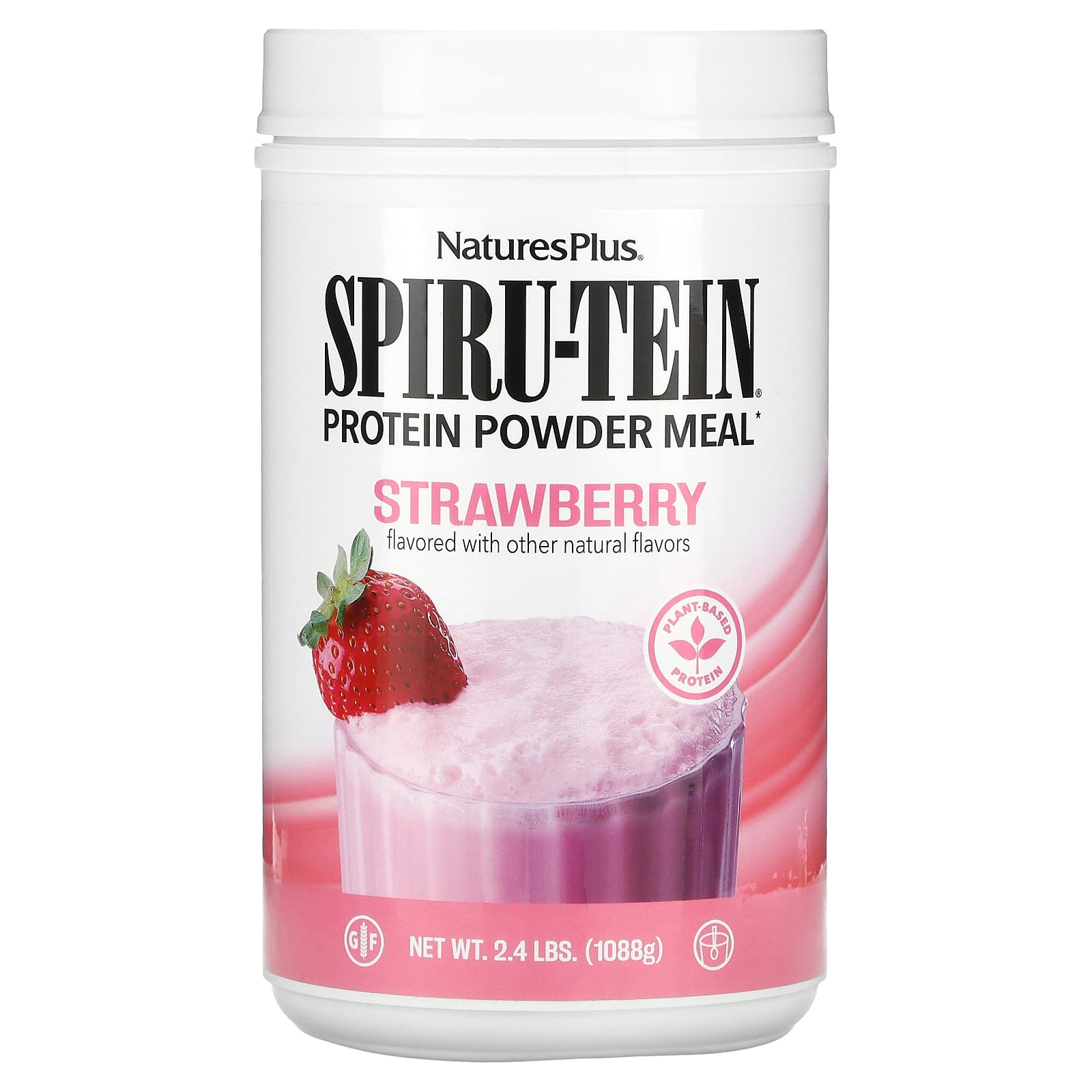 

NaturesPlus, Spiru-Tein, High Protein Energy Wheat, Strawberry, 2.4 lbs (1088 g)