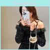 Mini Cartoon Alloy Small Bag For Girls With Cat Appearance Design And Chain Strap For Daily Use