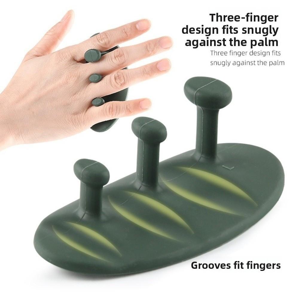1 Pair Washable Weight Lifting Grips 3-finger Silicone Palm Grips  Strength Training