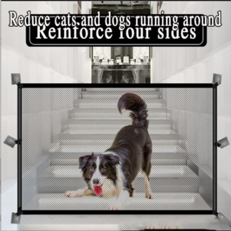 New Foldable Dog Fence Pet Isolation Net Safety Fence Pet Magic Gate Baby Safety Door