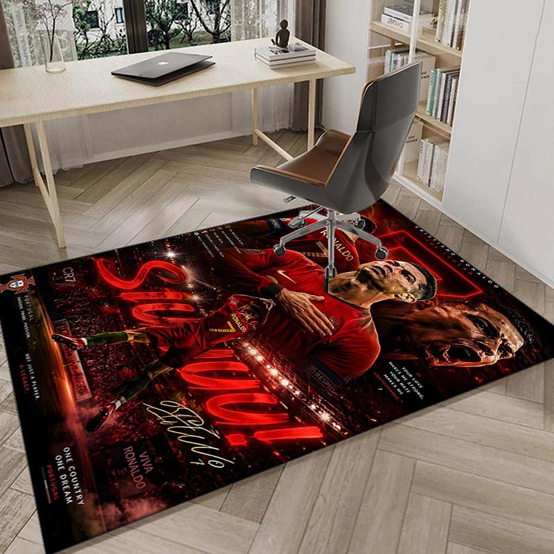 1PC Man United Soccer Action Rug Game Carpet, Floor Mat for Bedroom Living Room Entryway Rug, Home Decor Idea Gift for Christmas birthday