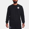 Under Armour Solid Color Letter Print Crew Neck Pullover Sweatshirt Men Tops Black 1373837-001