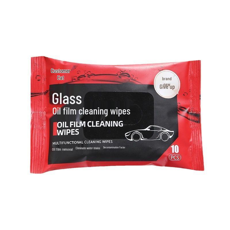 Glass Oil Film Remover Wipes - No-Rinse, Disposable, Strong Oil Removal for Car Windows and Windshields.