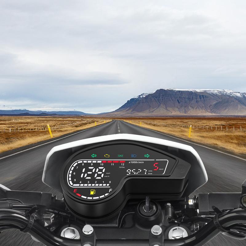 Universelles Motorrad-Tachometer Digital-LED Kilometerzähler Drehzahlmesser Armaturenbrett für Honda NXR150 NXR125 Bros