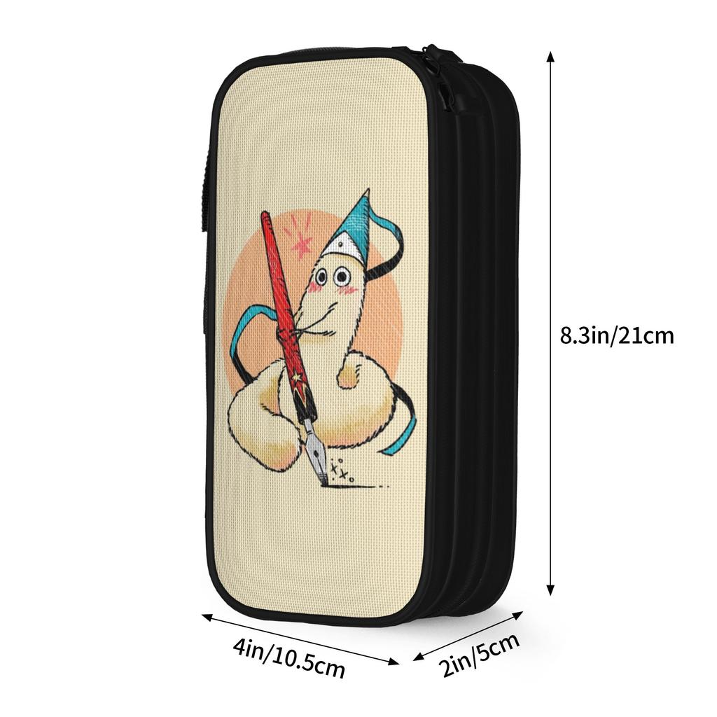 Writing Brush Buddy Witch Hat Atelier Anime Pencil Case Cute Pen Holder Bag Student Large Storage Cosmetic Pencil Box