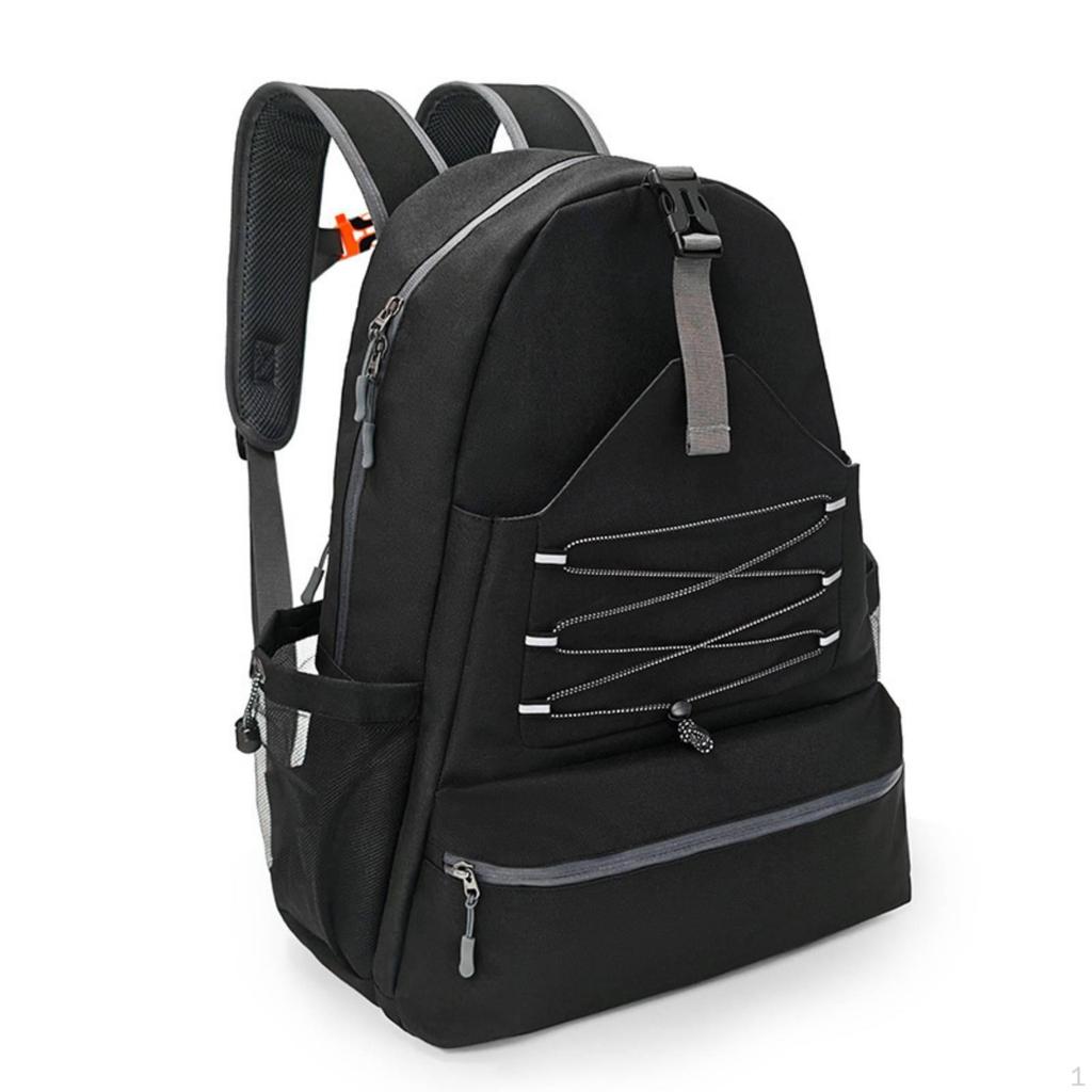 Backpack with Lower Compartment Large Capacity Sports Structured Pickleball Bag for