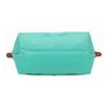 Longchamp Le Pliage 28 Chiusura con Bottone e Zip Manici Lunghi Tela e Pelle Borsa Tote a Forma di Raviolo Piccola da Donna Turchese-Blu 2605089P70