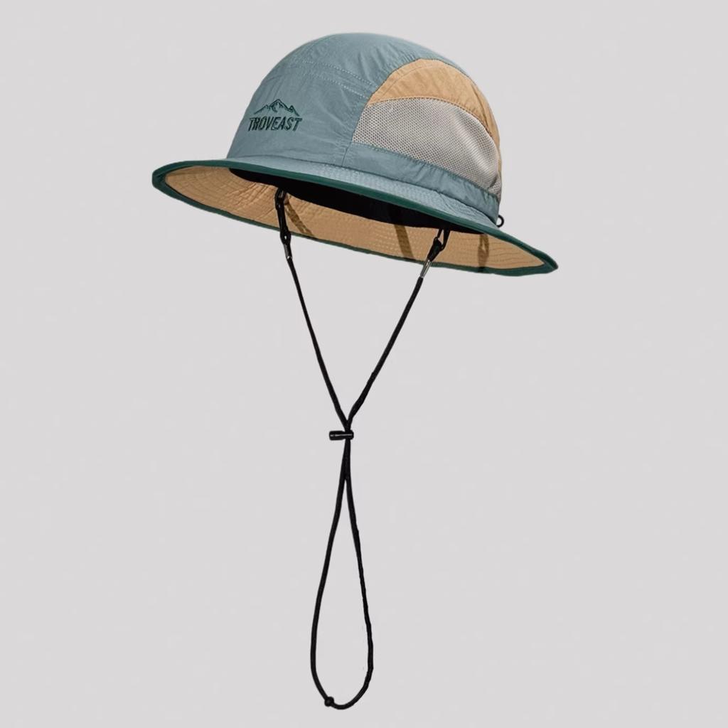 Color Block Quick Dry Water Resistant Bucket Hat Men Women Outdoor Hiking Camping Surfing Sun UV Protection Bucket Hat