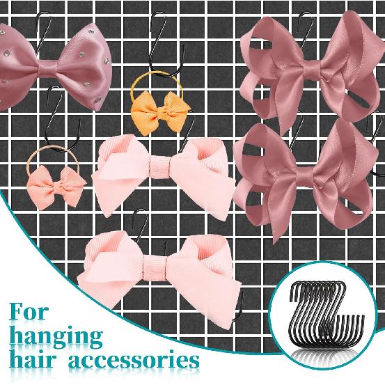 Mozeat Lens 60 PCS S Hooks - Mini S Hooks, Iron Wire Hook Hanger for Hanging Jewelry, Small Kitchenware, Potted Plants, Black