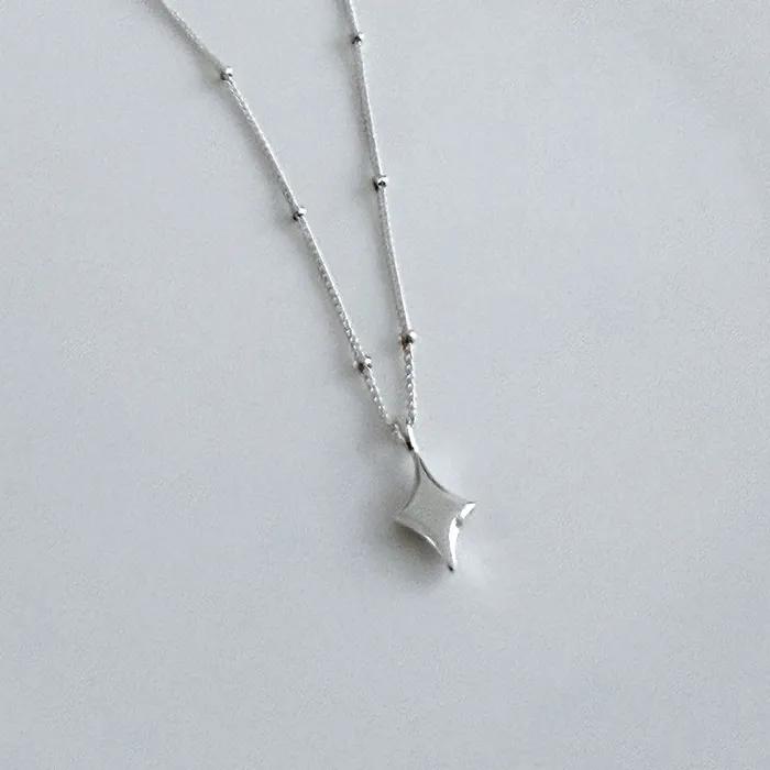 Silver Simple Star Pendant Necklace_mvn03