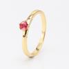 Gold-Plated Heart Explosion Fashion Ring - Luxurious Love Gift