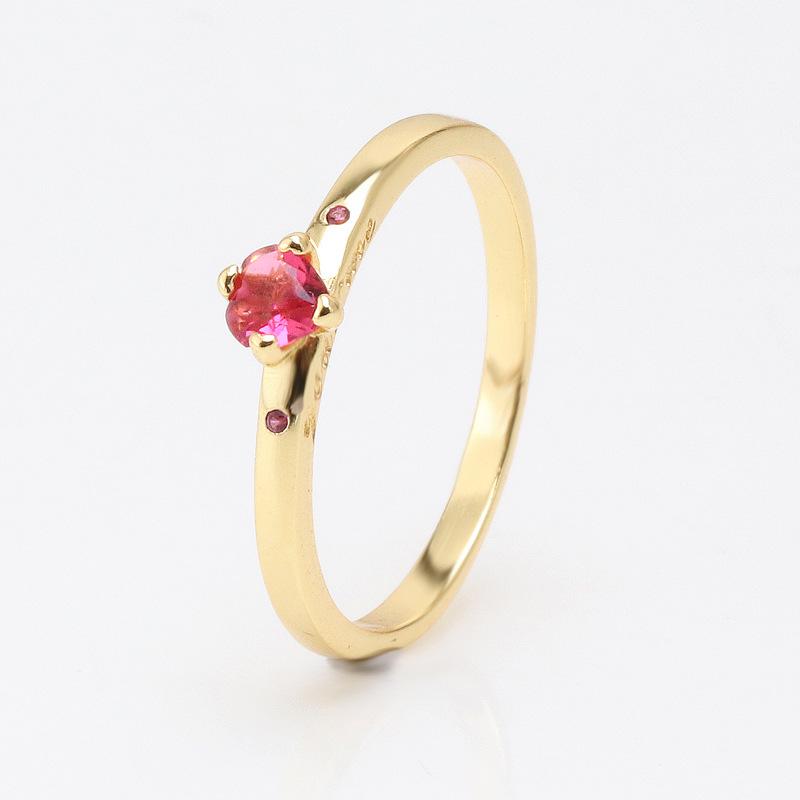 Gold-Plated Heart Explosion Fashion Ring - Luxurious Love Gift 52