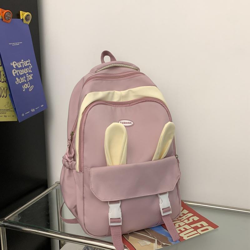 Japanese girl soft girl backpack large capacity cute rabbit schoolbag female high school junior high school student backpack tide