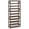 VidaXL Bottle Rack for 77 Bottles Brown Solid Pine Wood 373394