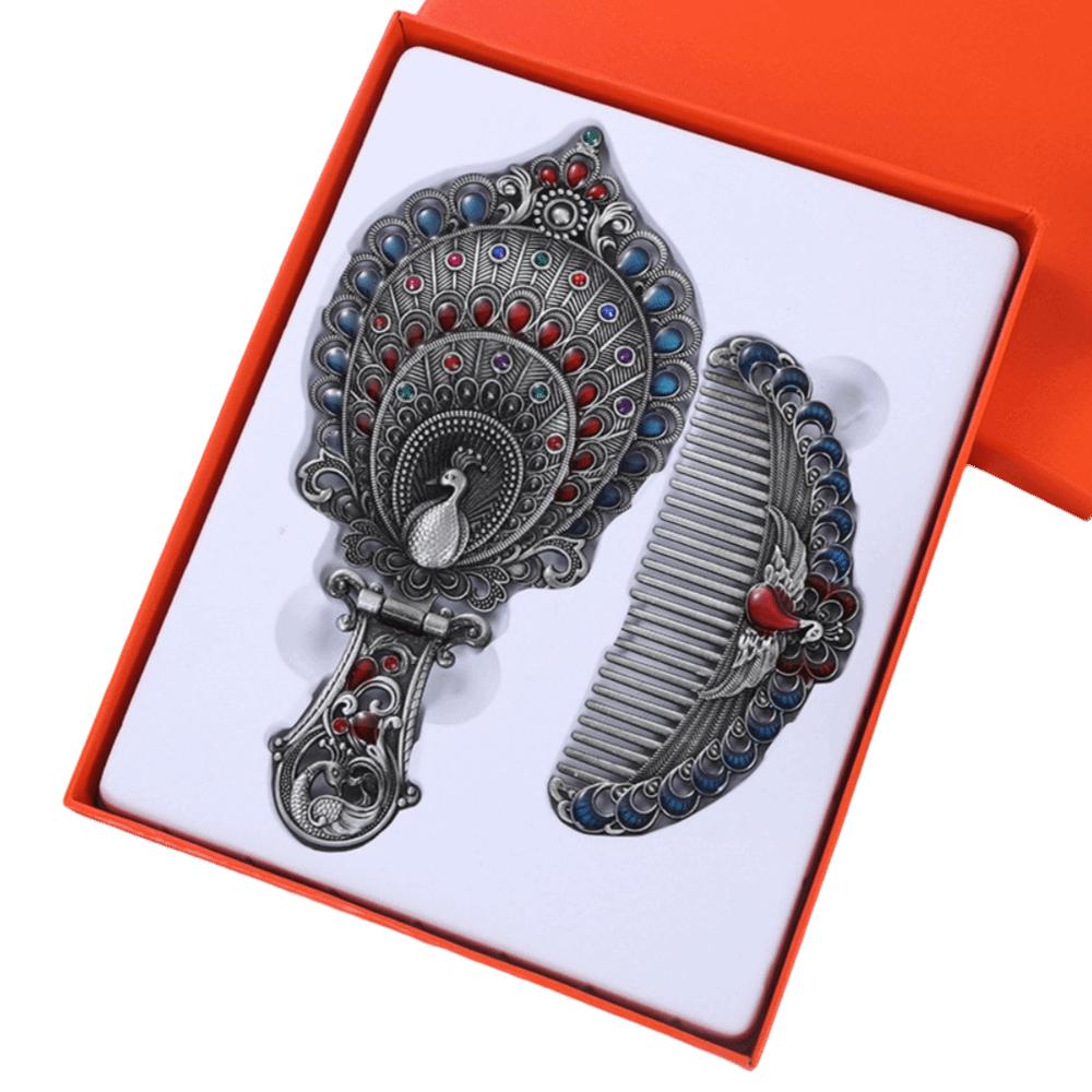 Hand-held Princess Make Up Mirror Vintage Folding Cosmetic Mirror Vanity Mirror Middle East