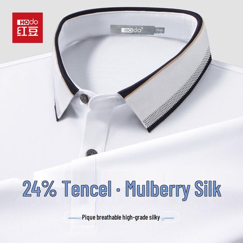 Hodo Men's Silk & Tencel Blend Polo Shirt