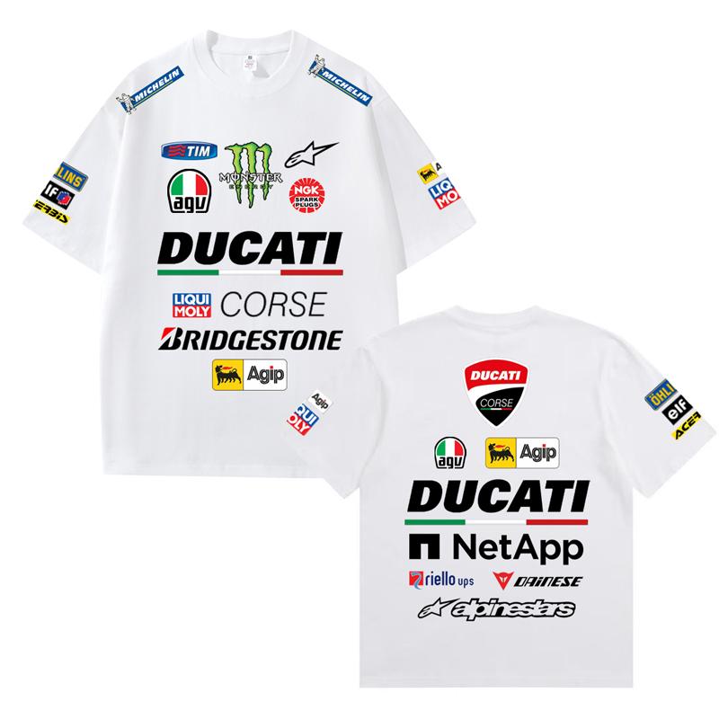 

2026 Літня футболка Red Bull DUCATI F1 для перегонів – Повсякденна спортивна з коротким рукавом для фанатів M білий