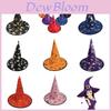 Witch Hat For Halloween Party Stylish And Gold-embossed Witch Hat Costume Accessory