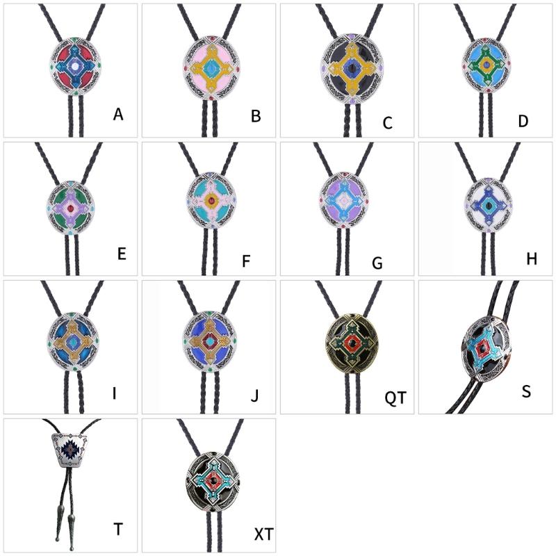 Western Cowboy Bolo Tie Totem Necktie  Lariat Necklace Costume Accessory Bolo Tie Western