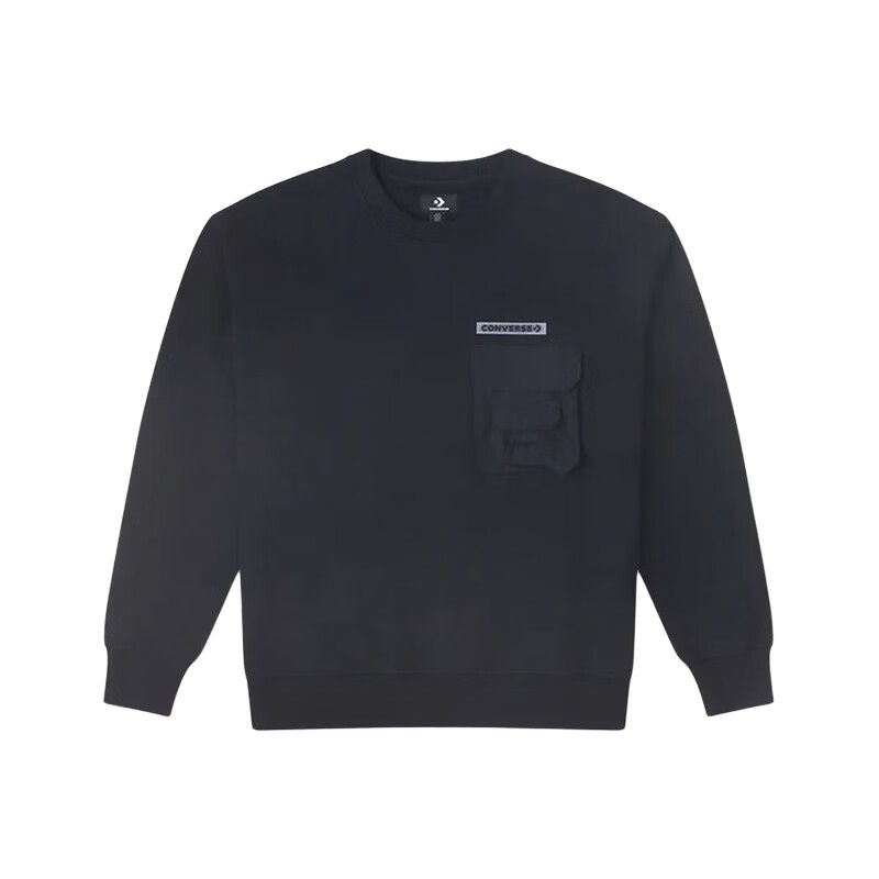 

New Converse Sweatshirt Men s Black 10026910-A02 L