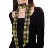 2025 Women's Plaid Tie Belt: American Retro Red & Black Color Block Style