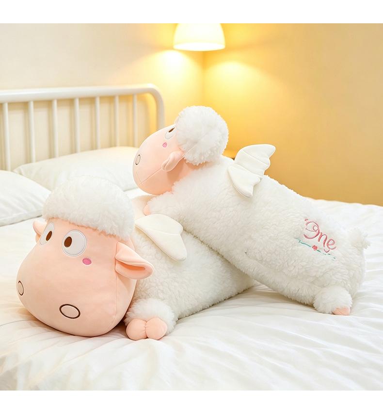 Angel Sheep Plush Toy - Soft Lamb Wool Hug Pillow