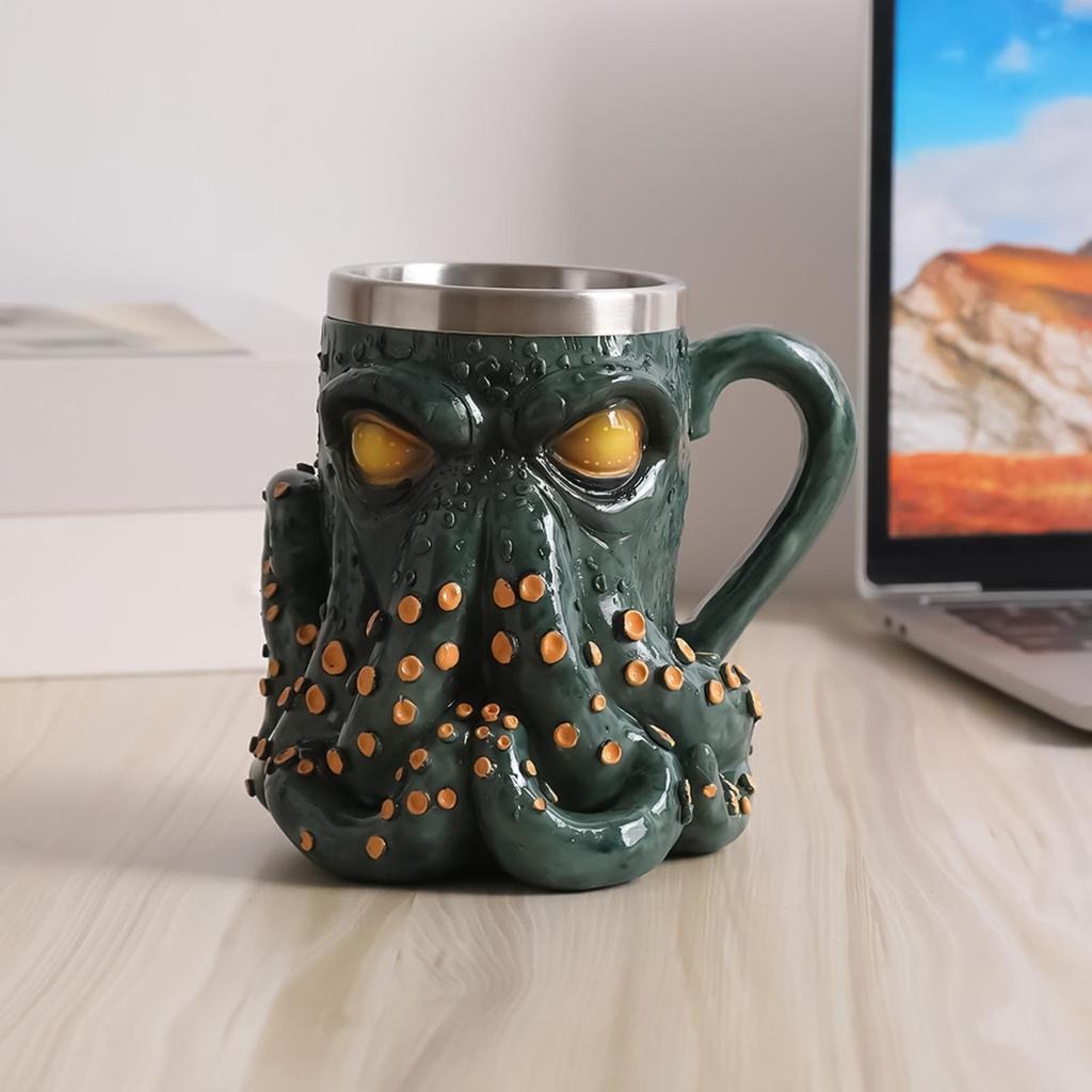 Drinking Cup 160ml Octopus Design Multifunctional Cups Octopus Coffee Mug for Hot Cold for Milk Ice Water Juice Latte Tea Beer