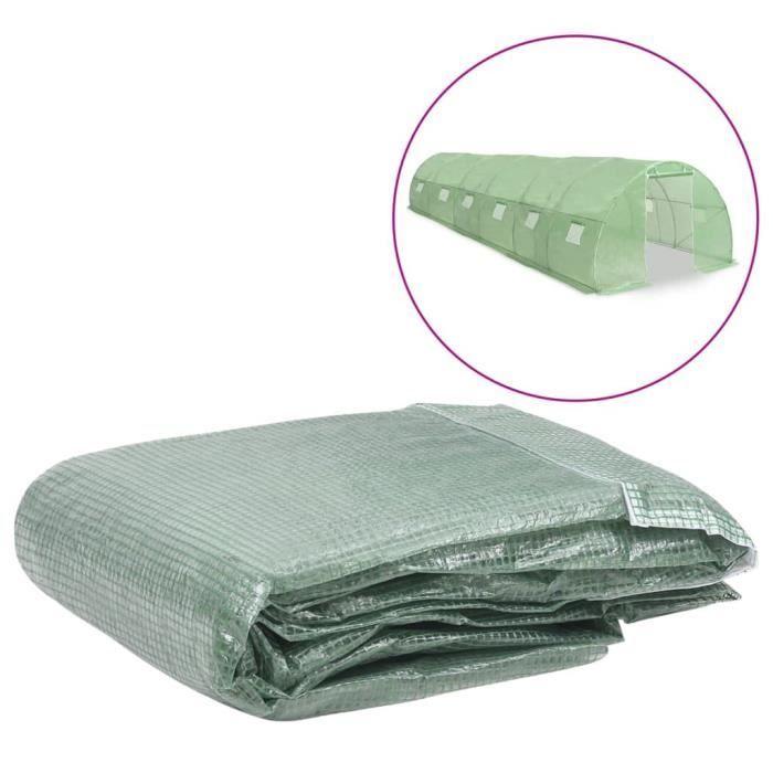 Couverture de serre - vidaXL - 316432 - 300x900x200 cm - Vert - 12 fenêtres et 1 porte