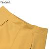 ZANZEA Womens Summer Casual Solid Color A-Line Skirts