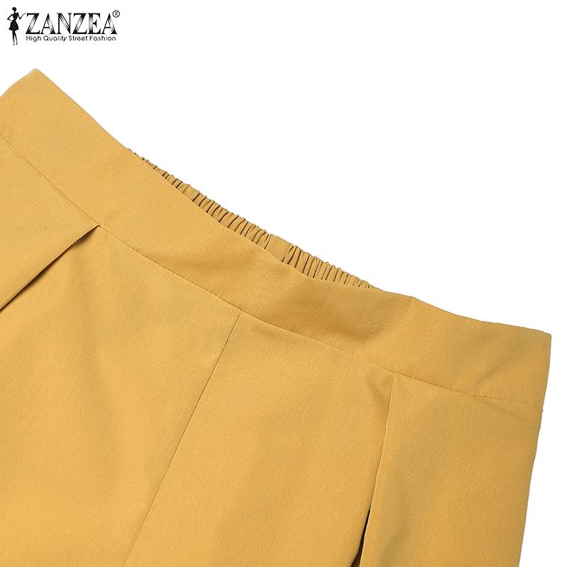 ZANZEA Womens Summer Casual Solid Color A-Line Skirts
