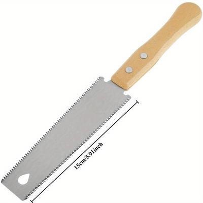 Japanese Hand Saw SK5 High Carbon Steel Double Edged Hand Saw Woodworking Flush and Finish Cutting Wood Saw Double-sided Saws
