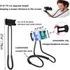 Cell Phone Stand Hanging On Neck Upgraded, Hands-Free Mobile Phone Holder Clip On Bed/Table 360° Rotation iPhone Tablet Mount Bracket, 27.6''/70 Cm
