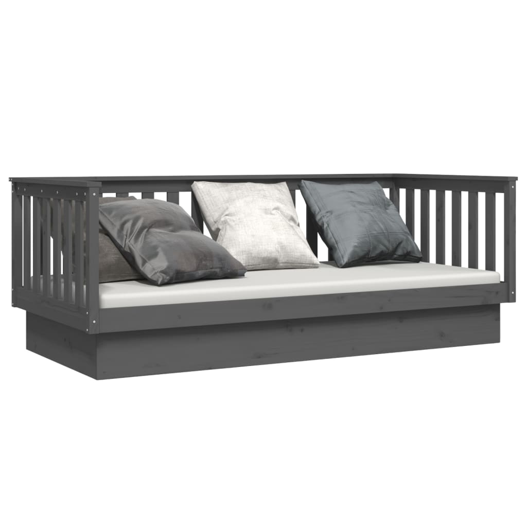 Vidaxl Daybed, Grey, 80X200 Cm, Solid Pine Wood