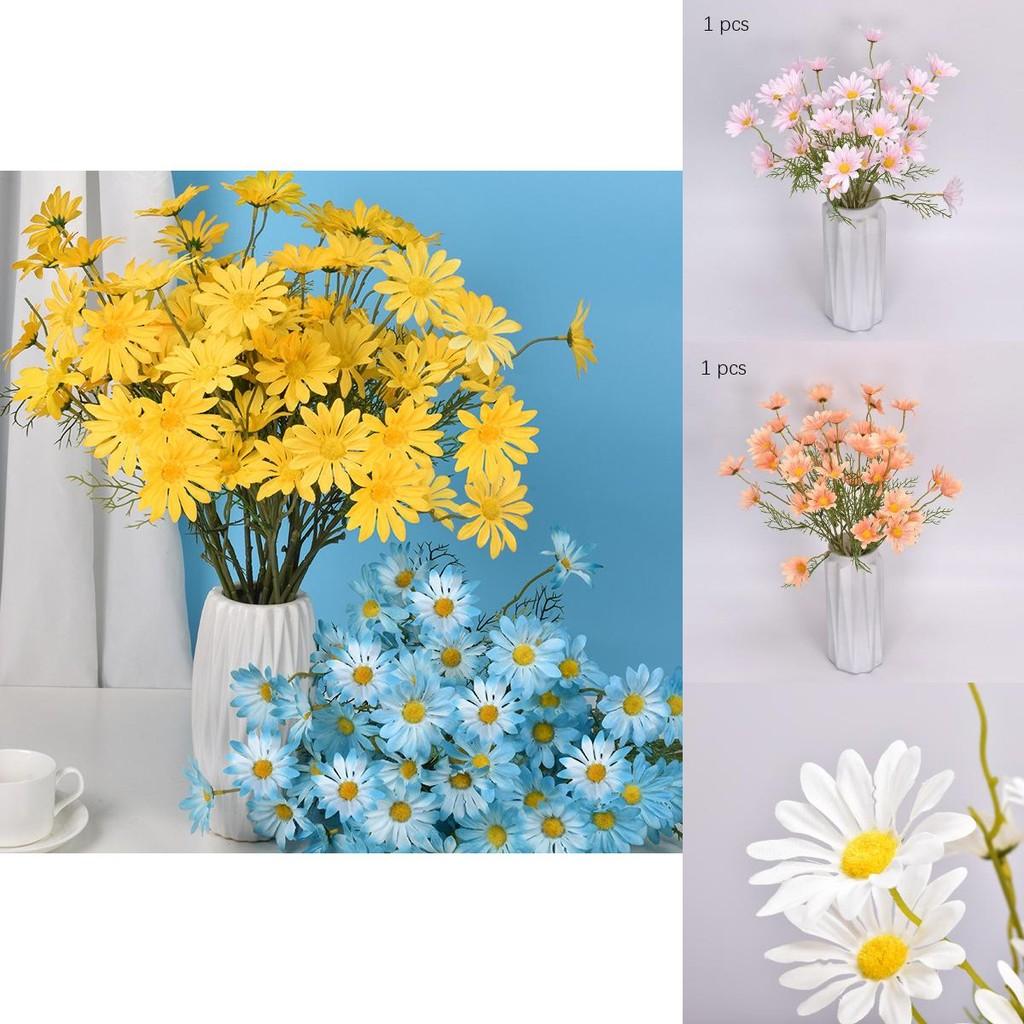 Gorgeous Artificial Silk Daisy Flowers Bunch Of 5 Heads Ideal For Home And Event Decor