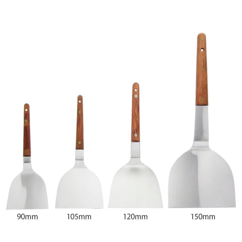 Wahei freiz Cookware Spatula Okonomiyaki Raising Metal Ajido 120mm Rose Pattern Made in Japan AD-132
