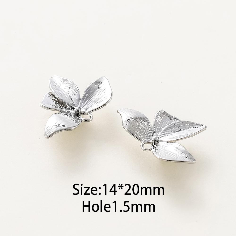 6pcs/lot 14K 18K Gold Plated Leaves Charm Brooch Pin Pendants Earings Decorate Pendants For DIY Jewelry Handemade Supplies