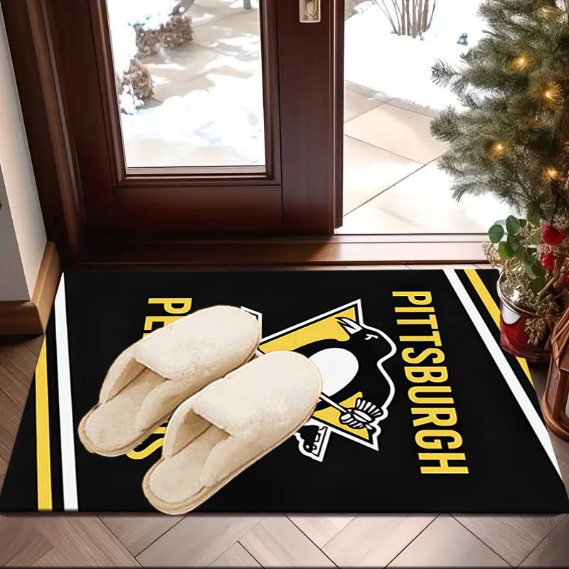 Penguins Heart Logo Art Area Rug Suitable for Indoor And Outdoor,Carpets for Kitchens, Homes, Offices, Living Rooms,Home Decor,Christmas Gift