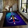 Meditation Chakra Carpet with Symbolic Colors Suitable for use as an anti-slip game mat for living room and bedroom sofas