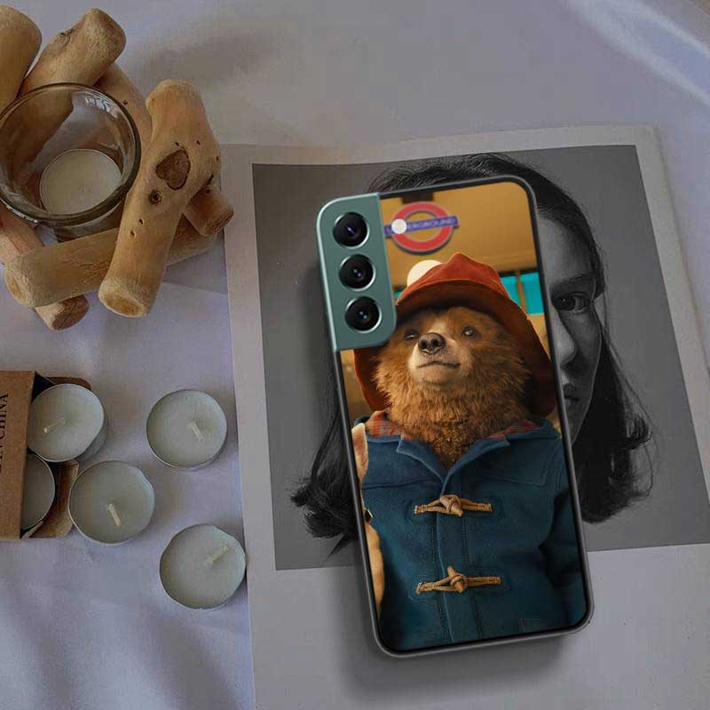 Cute P-Paddington Bear Phone Case For Samsung Galaxy S22 S25 Ultra S21 S10 Plus S26 Edge S20 S23 S24 FE Cover Silicone Soft