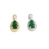Rhinestone Green Gourd Pendant Light Luxury Retro Chinese Style Earrings
