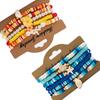 Handmade Soft Clay Beaded Bracelet Stackable Bracelet Heart Unisex Accessory Soft Clay Wristband Set for Fashion Lover
