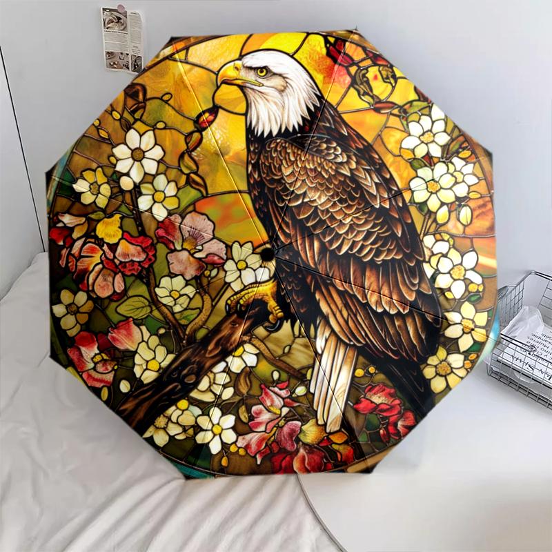 

1 шт. Автоматична складана парасолька - Мультяшний візерунок, Портативна та складана конструкція з 8 спицями, Різдвяні подарунки на День народження